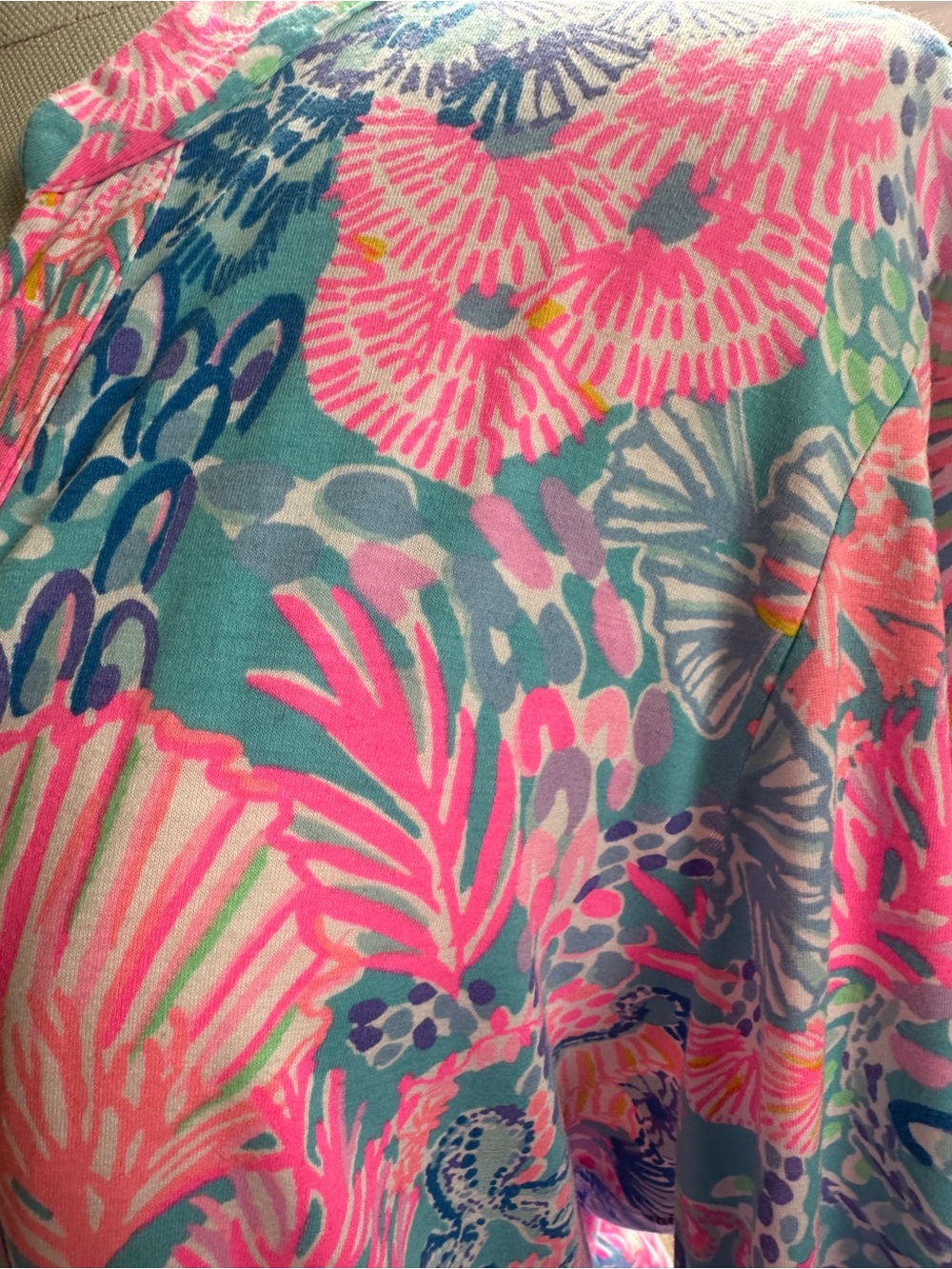 Lilly Pulitzer Winona Knit Top Blouse, MULTI SPLENDOR IN THE SAND, Size XL - Picture 5 of 8
